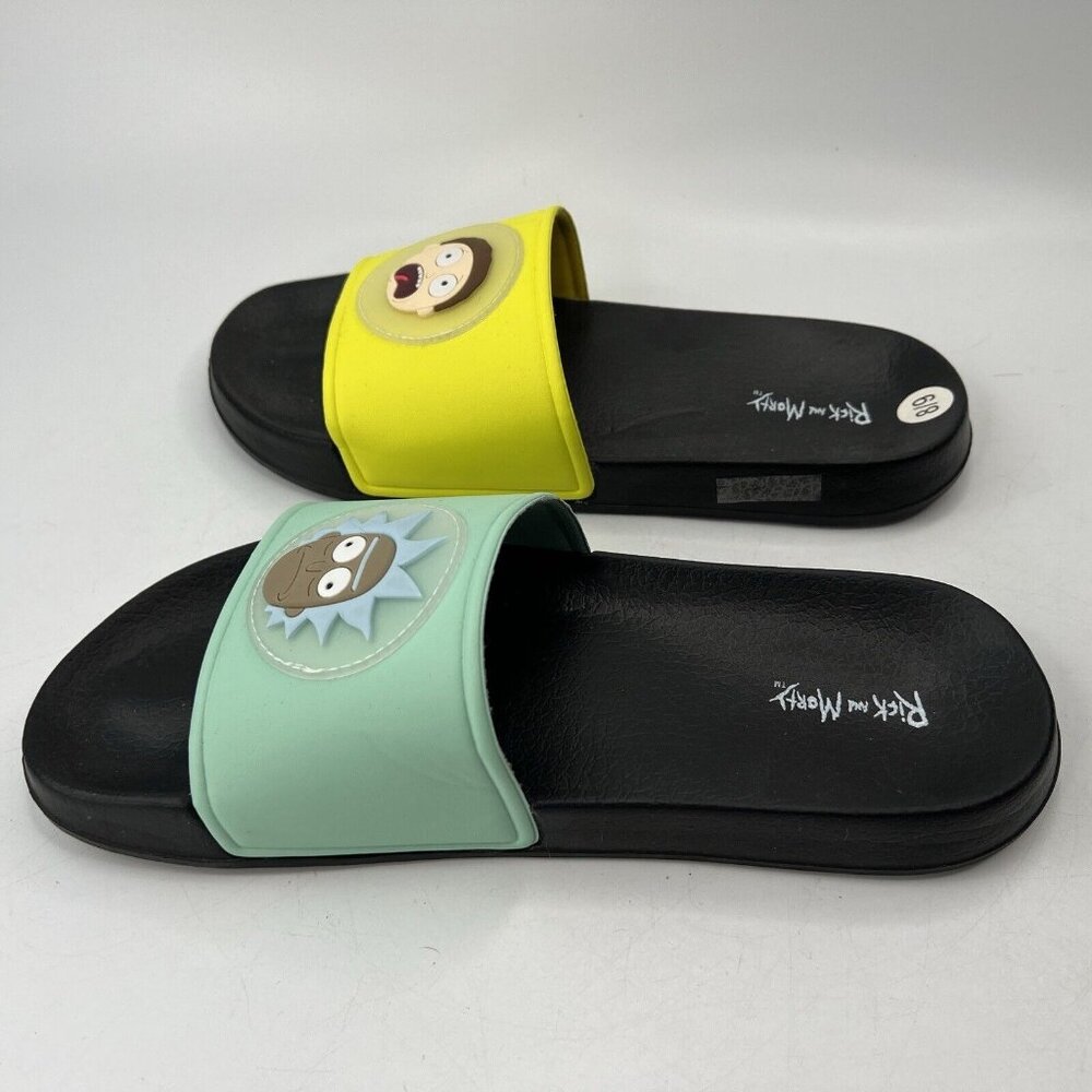 Men’s Slide Sandals - Mint & Yellow - Picture 3 of 6